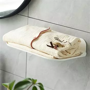 Полка для ванной комнаты настенное крепление складная пластиковая для хранения вещей в ванной комнате пластиковая полка без отверстий переносное хранилище для полотенец