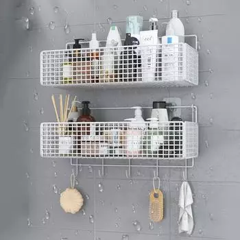 Полка для ванной комнаты, неперфорированная настенная полка для хранения вещей, подвесная корзина, кухонный унитаз, настенная полка для ванной комнаты