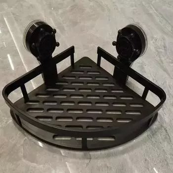 Полка для ванной комнаты, пластиковая присоска для шампуня, органайзер для хранения косметики, полка для душа, аксессуары для ванной комнаты, настенная угловая полка без сверла