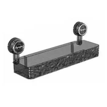 Полка для ванной комнаты с присоской, настенное крепление, угловой органайзер для хранения, корзина для шампуня, полка для ванной комнаты Hol Q1E3 black-1pcs