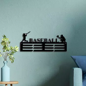 Полка для вешалок для медалей, настенный металлический прочный держатель, вешалка для показа, стойка для спорта