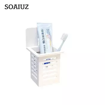 Полка для зубных щеток, туалет, ванная комната, присоска, настенная расческа для хранения зубной пасты, держатель для зубных щеток, аксессуары для ванной комнаты и кухни белый