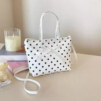 Polka Dot Lace Plaid Handbag Lovely Sweet Crossbody Bag Lattice Cherry Handbag Students Style4