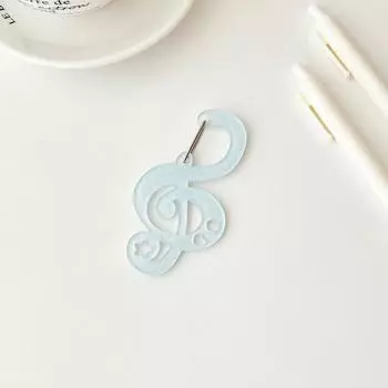 Polka Dot Musical Note Shape Carabiner Mountaineering Buckle Acrylic Candy Color Buckle Keychain Multipurpose Keyring Hook синий