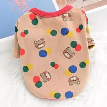 Polka Dot Pet Cat Chihuahua Dog Clothes Small Dog Two Feet Spring Autumn Summer Thin S