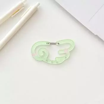 Polka Dot Wings Shape Carabiner Mountaineering Buckle Acrylic Candy Color Buckle Keychain Backpack Multipurpose Keyring Hook зелёный