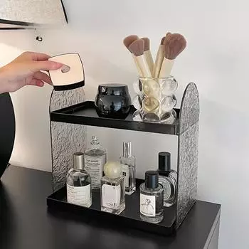 Полка Glacier, акриловая настольная коробка для хранения косметики, стойка для хранения бытовой парфюмерии и средств по уходу за кожей
