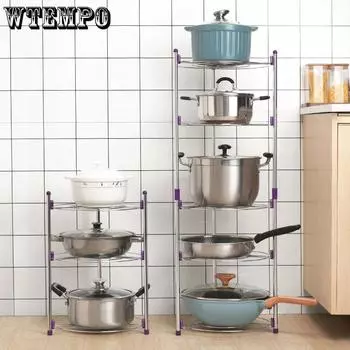 Полка из нержавеющей стали, многослойная полка для кастрюль, кухонная полка, стеллаж для хранения, ванная комната 2 layers