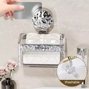 Полка на присоске для душевой кабины Простая вентиляция Не требуется сверления Простая установка Полка для хранения в ванной Держатель для мыльницы Органайзер Single Layer серебряный