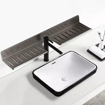 Полка над раковиной, смеситель, столешница, стеллаж для хранения, туалетный кухонный органайзер, прямоугольный шампунь