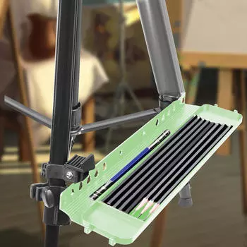 Полка подноса для мольберта, кисть для хранения красок, прочное легкое приспособление зелёный