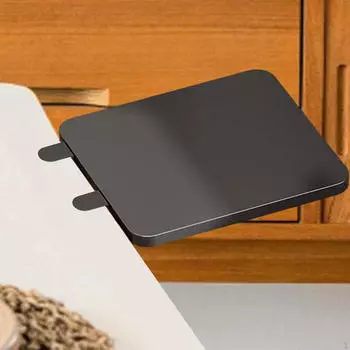 Полка-удлинитель для стола, складная на 90°, опора для локтей, крепится струбциной к клавиатуре для офиса Black