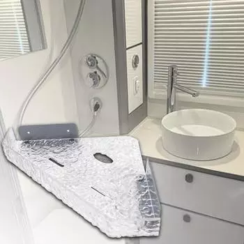 Полки для душа самоклеящиеся настенные акриловые угловые полки для душа самоклеящиеся полки для ванной комнаты душевая кабина органайзер для кемпера автодома CHINA