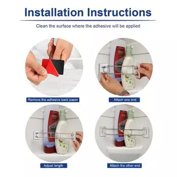 Полки для душа в углу, регулируемые для хранения ванных принадлежностей, для подвешивания и закрепления туалетных принадлежностей