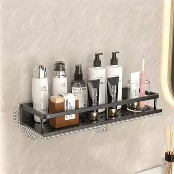 Полки для хранения без сверления Нержавеющая сталь Полка под раковиной Ванная комната Кухня Вешалка для полотенец Шампунь Душ Домашние вещи Туалетная бумага