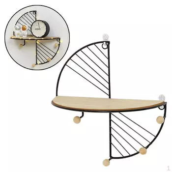 Полки для хранения Деревянная промышленная стойка чёрный