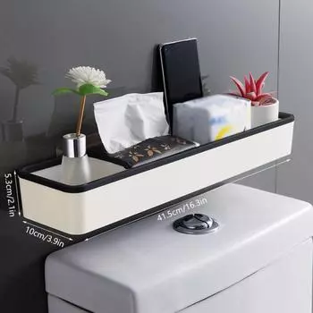 Полки для ванной комнаты, шкаф для хранения туалета, настенный подвесной дырокол, многофункциональная белая стойка для хранения в ванной, органайзер чёрный