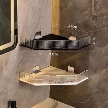 Полки для ванной комнаты, угловая полка без сверла, белая, черная, держатель для душевой кабины, органайзер для туалета, аксессуары для ванной и кухни