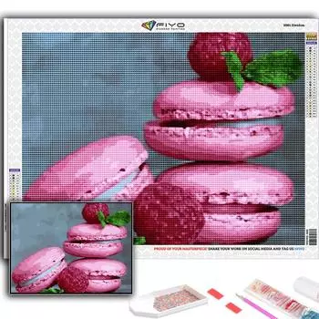 Полная 5D Diy Алмазная Картина Фрукты и Макаруны 5D Алмазная Картина Full Round 20X30CM