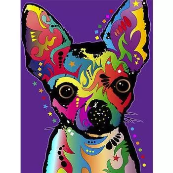 Полная 5D Diy Алмазная картина Комическая собака Алмазная вышивка крестом Домашний декор Ручная работа Подарок 25x30cm