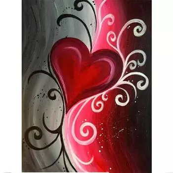 Полная 5D Diy Алмазная Картина Красная Любовь Мозаика Вышивка Крестом Домашний Декор Ручной Работы Подарок 20X25CM