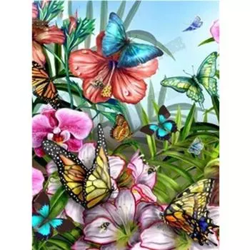 Полная 5D Diy Алмазная Картина Лесная Бабочка Вышивка Крестом Домашний Декор Ручной Работы Подарок 25x30cm