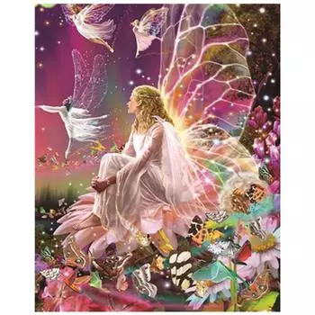 Полная 5D Diy Алмазная Картина Милый эльф Алмазная Вышивка Крестом Домашний Декор Ручной Работы Подарок 25x30cm