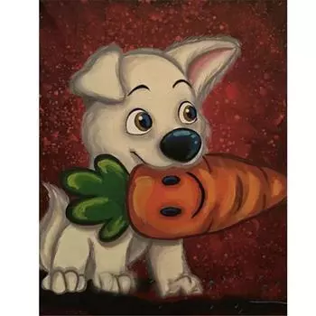 Полная 5D Diy Алмазная картина Мультфильм животное собака Алмазная вышивка Полный набор для вышивки крестом Аниме Домашний декор Подарок ручной работы Round 20x30cm