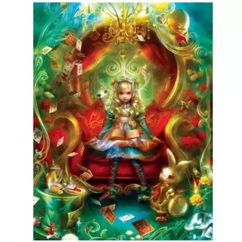 Полная 5D Diy Алмазная Картина Мультфильм Злой Медведь Девушка Вышивка Крестом Домашний Декор Ручной Работы 25x30cm