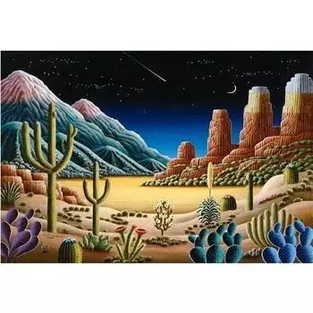 Полная 5D Diy Алмазная Картина Пустынный Кактус Алмазная Вышивка Полная Выкладка Крестом Домашний Декор Ручной Работы Подарок 20x30cm