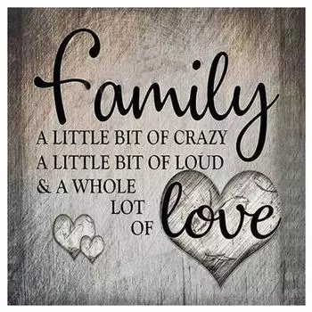 Полная 5D Diy Алмазная картина Семья Алмазная вышивка крестом Домашний декор Ручная работа Подарок 25x25cm