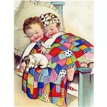 Полная 5D Diy Алмазная Картина Спящий Ребенок Вышивка Крестом Домашний Декор Ручной Работы Подарок 25x30cm