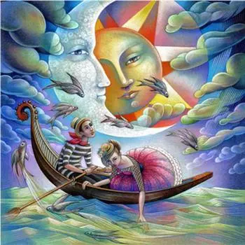 Полная 5D Diy Алмазная Картина Влюбленные Гребут Алмазная Вышивка Крестом Домашний Декор Ручной Работы 30x30cm