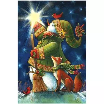 Полная 5D Diy Алмазная Картина Волшебный Снеговик Вышивка Крестом Домашний Декор Ручной Работы Подарок 25x30cm