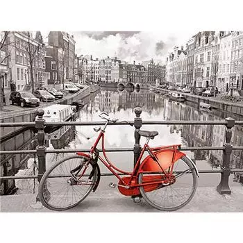 Полная 5D Diy Алмазная Картина Живописный Велосипед Алмазная Вышивка Крестом Домашний Декор Ручной Работы Подарок 25x30cm