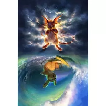 Полная 5D Diy Алмазная Картина Злой мультяшный зверь Вышивка Крестом Домашний Декор Ручной Работы Подарок 20X25CM