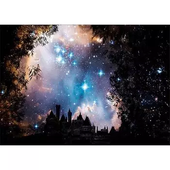 Полная 5D Diy Алмазная Картина Звездный Замок Вышивка Крестом Домашний Декор Ручной Работы Подарок 25x30cm