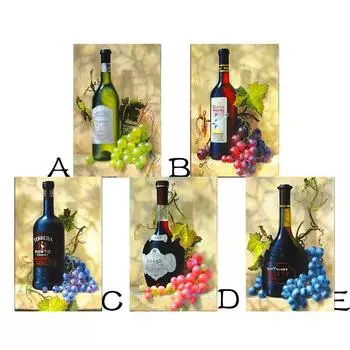 Полная Алмазная картина Бутылка вина Мозаика 5D Вышивка крестом 5D DIY Алмазная картина Винный Декор 30*40 cm