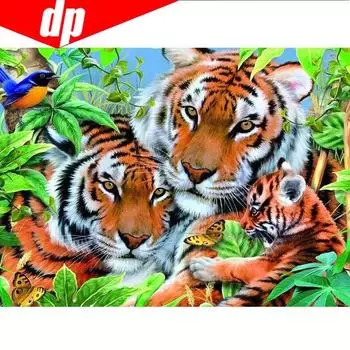 Полная Алмазная Вышивка Животное Тигр 5D Алмазная Картина Вышивка Крестом DIY Алмазная Мозаика Рукоделие