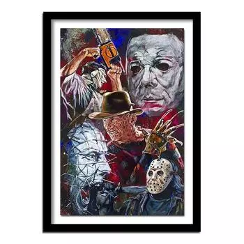 Полная, алмазная вышивка, 5D, наборы алмазных пил для рисования ужасов, вышивка крестиком, рукоделие, поделки 20X30CM