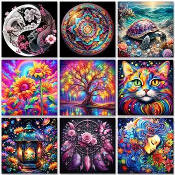 Полная алмазная живопись Черепаха Новые поступления 2024 Алмазная мозаика Животное Домашний декор Стразы Картины Full Round 20x20CM