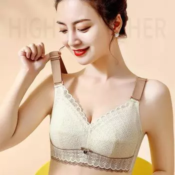 Полная чашка, тонкое, без стального кольца, нижнее белье большого размера, женское, с большой грудью, маленькое сексуальное кружевное регулируемое нагрудное покрытие 75B чёрный