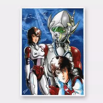 Полная дрель 5D Алмазная картина Картина Роботех Анимация Картина Вышивка Крестом 20X30CM