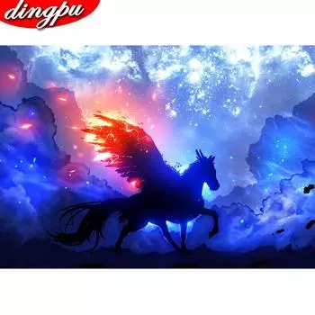 Полная дрель круглая алмазная картина 5D Пейзаж Алмазная художественная вышивка Мозаика Украшение дома 20X30CM