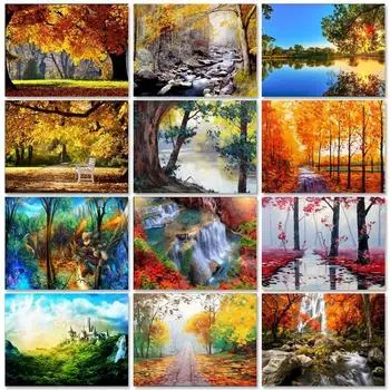 Полная дрель круглая алмазная живопись пейзажная мозаика 5D Алмазная вышивка животные горный хрусталь домашний декор Full Round 20x30CM