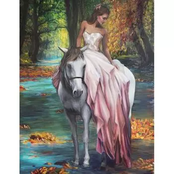 Полная круглая алмазная картина 5d Пейзаж Вышивка Мозаика Украшение дома Распродажа Подарок ручной работы 20X30CM