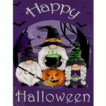 Полная круглая алмазная картина Хэллоуин тыква 5d Diy алмазная вышивка картина из страз для домашнего декора 30x40 см/12x16 дюймов 30x40cm NO Frame