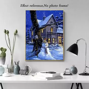 Полная круглая алмазная картина Природа Пейзаж Алмазная мозаика Мультфильм Картина Вышивка Ремесло Домашний декор Подарок 15x20CM