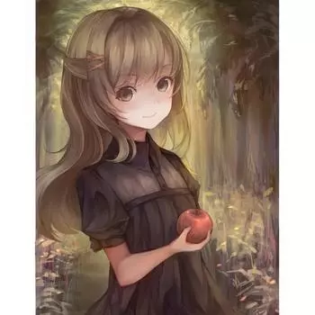 Полная круглая алмазная картина 5D Пейзаж Вышивка крестом Алмазная художественная краска Украшения для дома Подарок 20X30CM красный