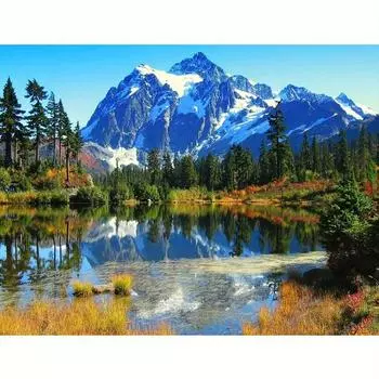 Полная круглая алмазная живопись Пейзаж Водопад Вышивка крестиком Ручная роспись Искусство из горного хрусталя Подарок «сделай сам» 30x40 см/12x16 дюймов 30x40cm NO Frame